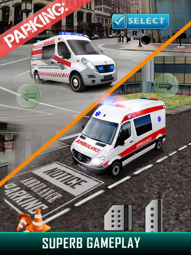 City Ambulance Parking Simulator - Test Your Driving Skill on Emergency Vehicle iPad  Screenshots