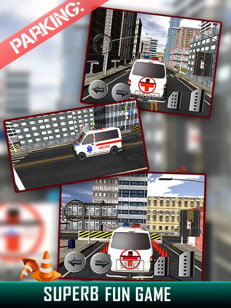 City Ambulance Parking Simulator - Test Your Driving Skill on Emergency Vehicle iPad  Screenshots