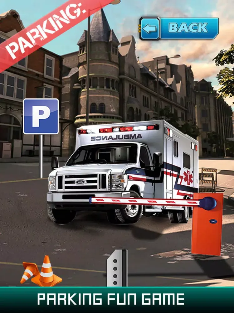City Ambulance Parking Simulator - Test Your Driving Skill on Emergency Vehicle iPad  Screenshots