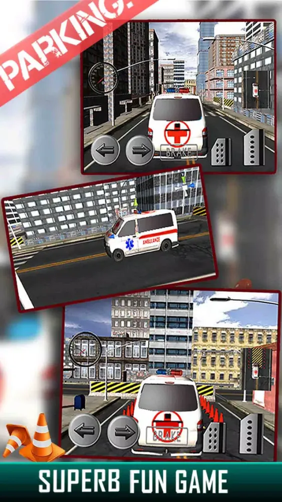 City Ambulance Parking Simulator - Test Your Driving Skill on Emergency Vehicle Screenshots