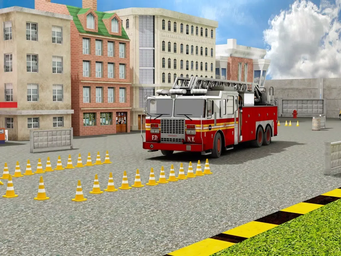 Fire Fighter Hero Parking Simulator - 911 Emergency Truck Driving Game iPad  Screenshots