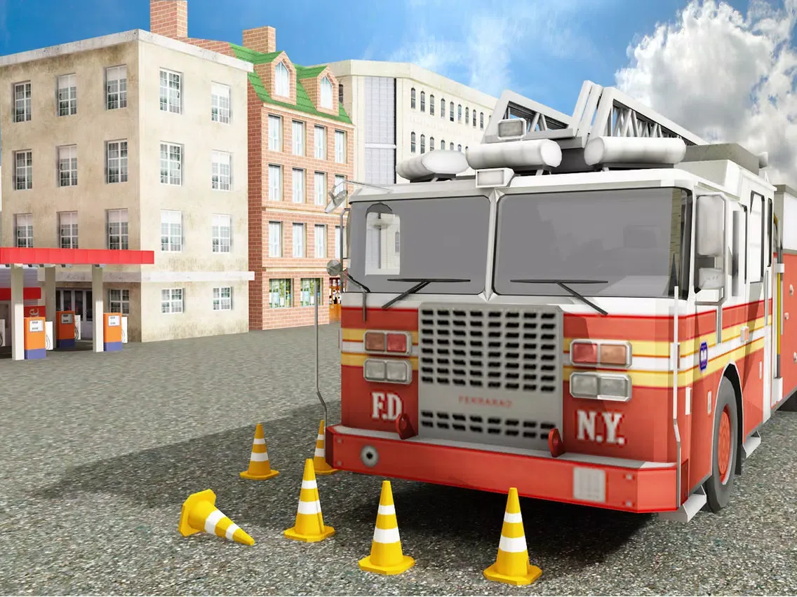 Fire Fighter Hero Parking Simulator - 911 Emergency Truck Driving Game iPad  Screenshots