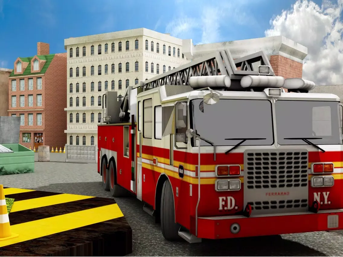Fire Fighter Hero Parking Simulator - 911 Emergency Truck Driving Game iPad  Screenshots