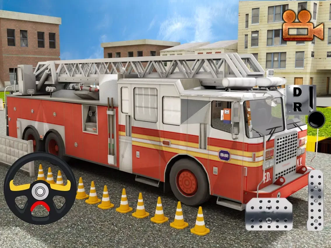 Fire Fighter Hero Parking Simulator - 911 Emergency Truck Driving Game iPad  Screenshots