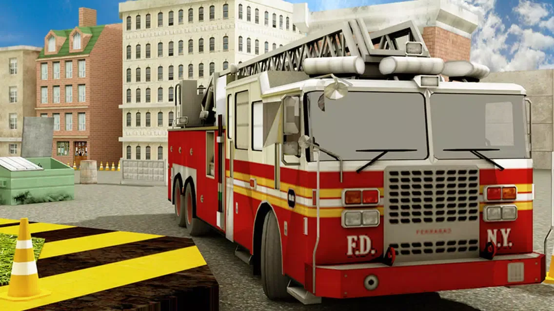 Fire Fighter Hero Parking Simulator - 911 Emergency Truck Driving Game Screenshots