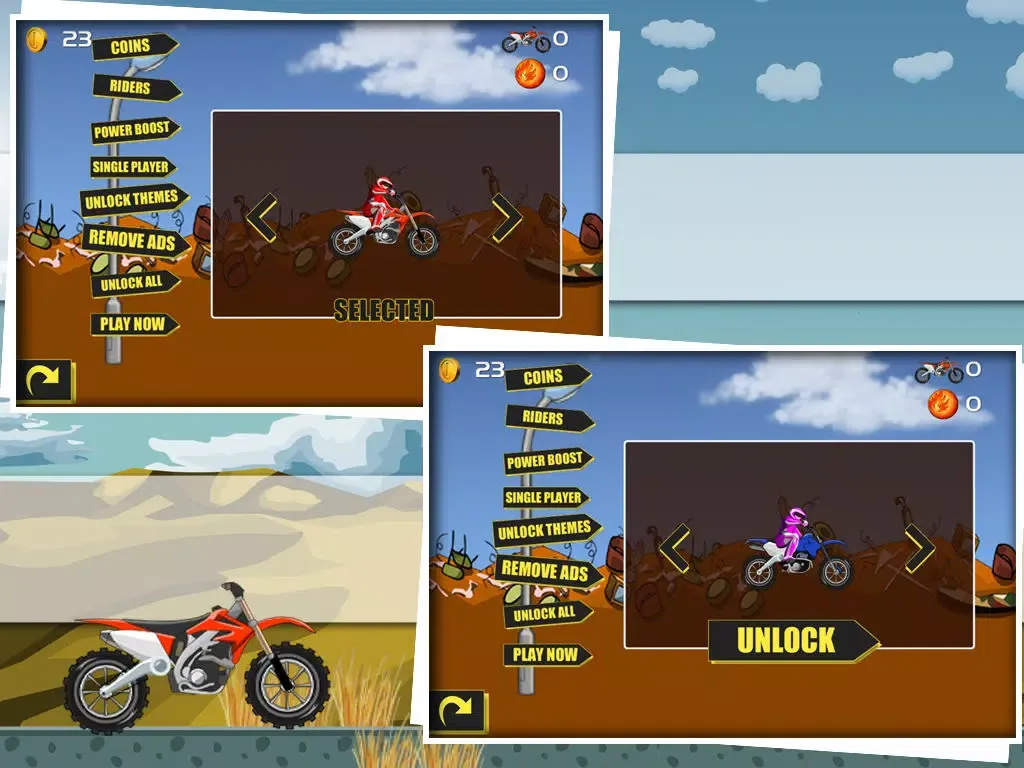 Moto X Trail Race - Extreme Motorcross Stunt Rider Free Game iPad  Screenshots