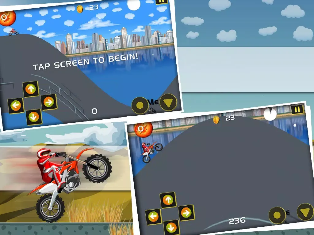 Moto X Trail Race - Extreme Motorcross Stunt Rider Free Game iPad  Screenshots