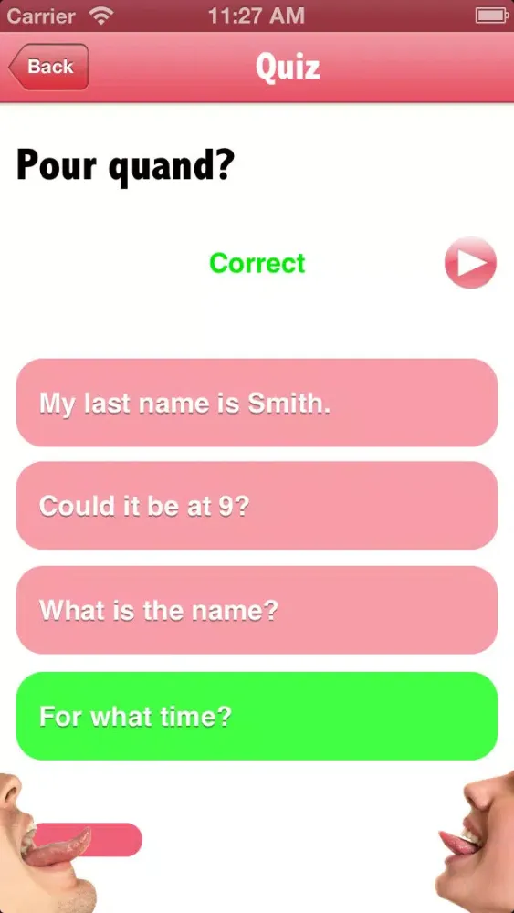 Screenshot di Sexy French - Phrasebook and Quiz