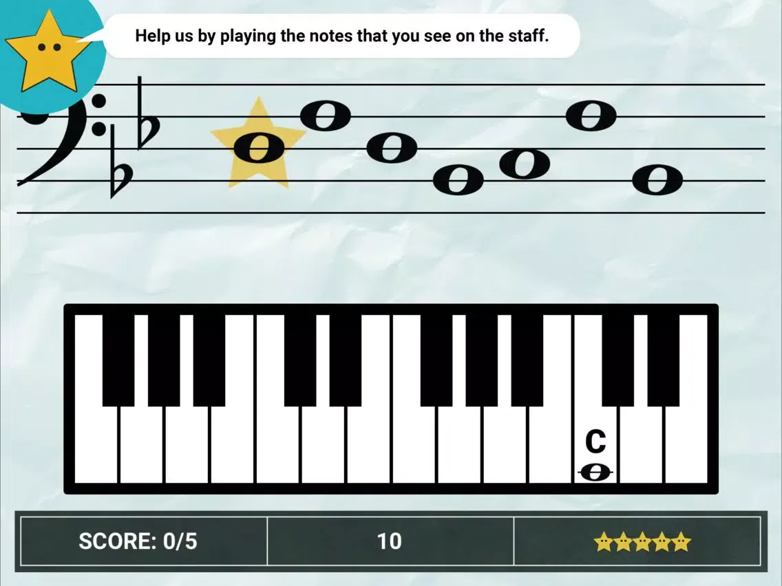 Tangkapan layar Note Reading - Stars iPad 