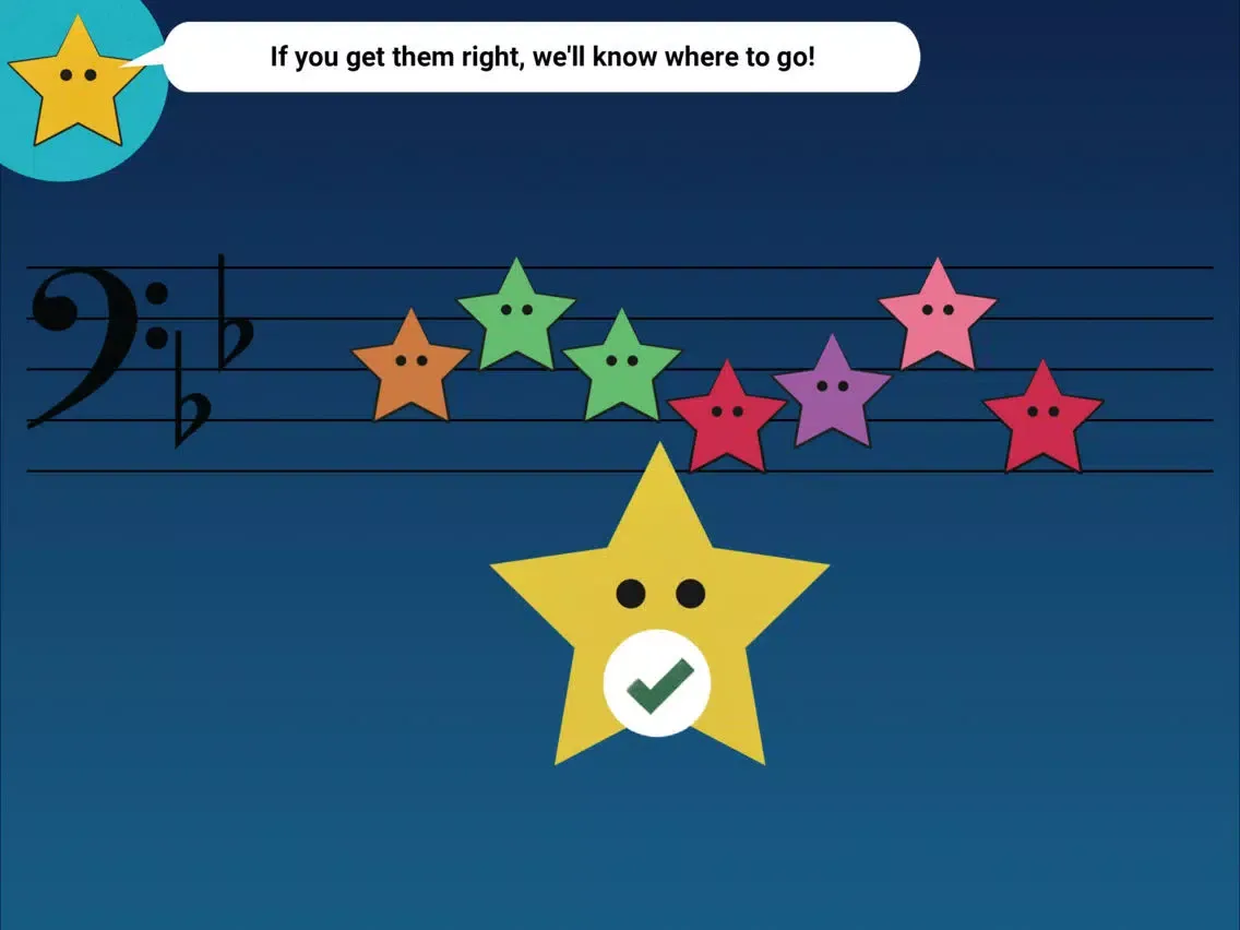 Tangkapan layar Note Reading - Stars iPad 