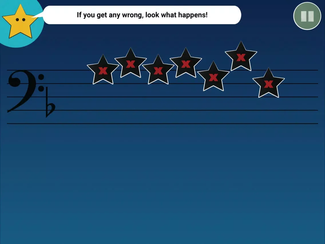 Tangkapan layar Note Reading - Stars iPad 