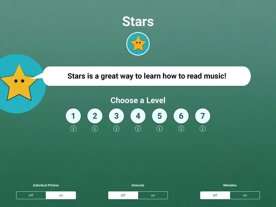 Tangkapan layar Note Reading - Stars iPad 