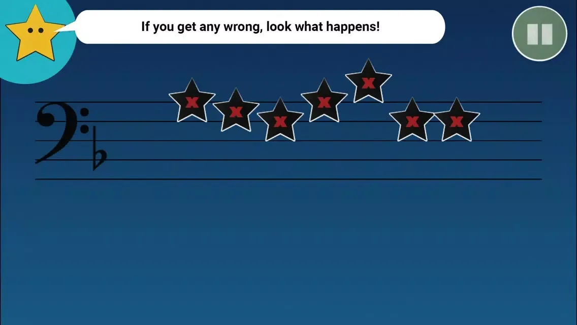 Tangkapan layar Note Reading - Stars
