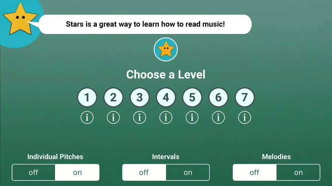 Tangkapan layar Note Reading - Stars