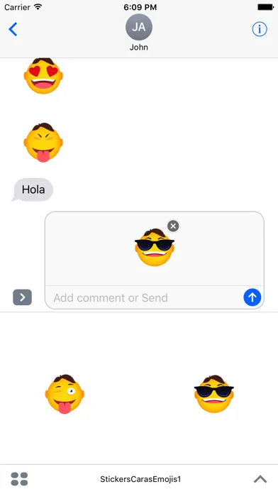 Stickers Caras Emojis 1 Screenshots