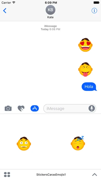 Stickers Caras Emojis 1 Screenshots