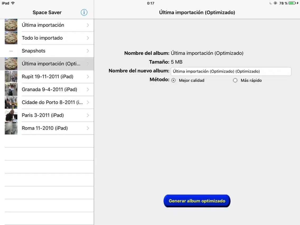 Space Saver iPad 應用截圖