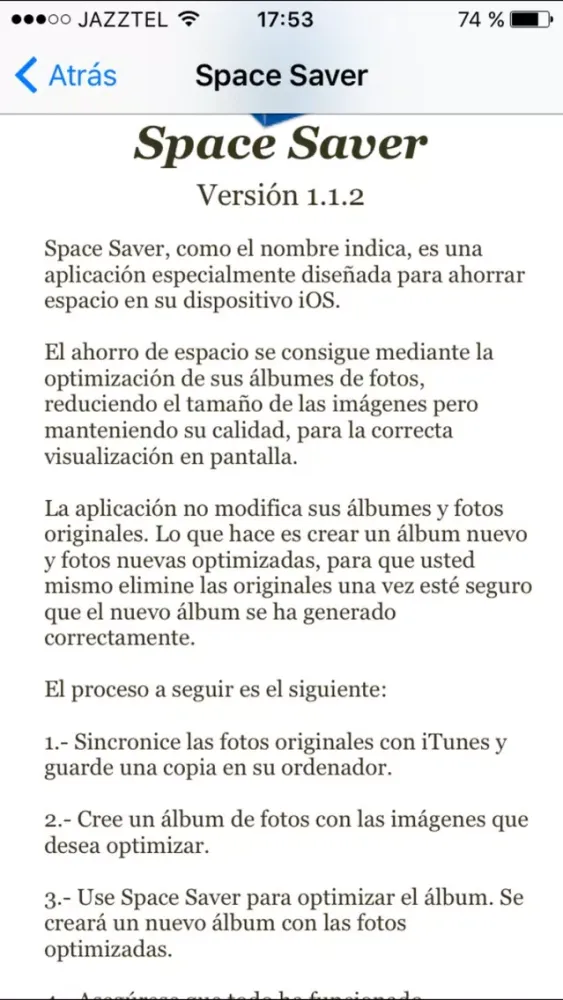 Space Saver應用截圖
