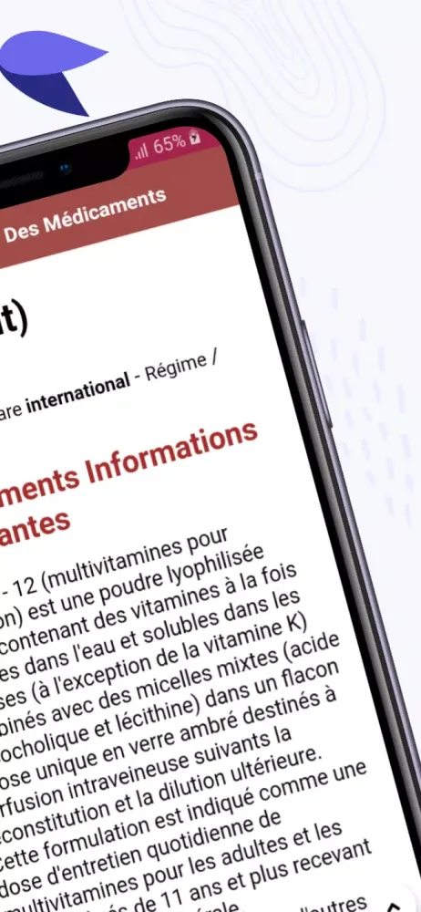 Capturas de tela do Dictionnaire Des Médicaments