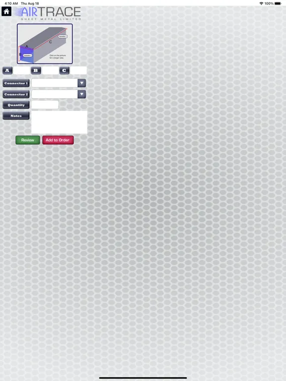 صور Airtrace Ordering App iPad 