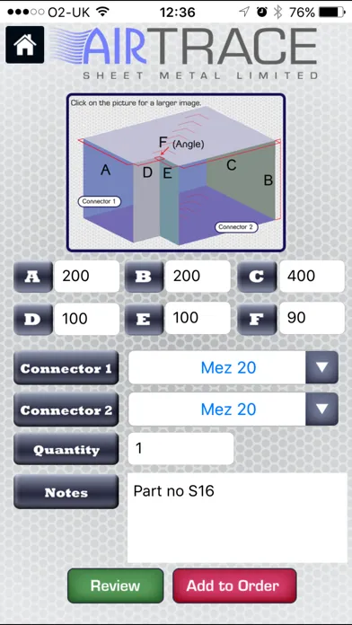 صور Airtrace Ordering App