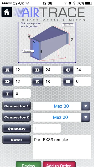 صور Airtrace Ordering App