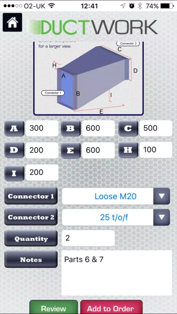 تصاویر Ductwork Ordering App