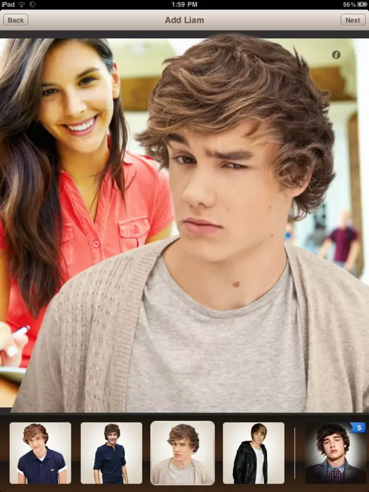 Tangkapan layar Liam Payne. iPad 