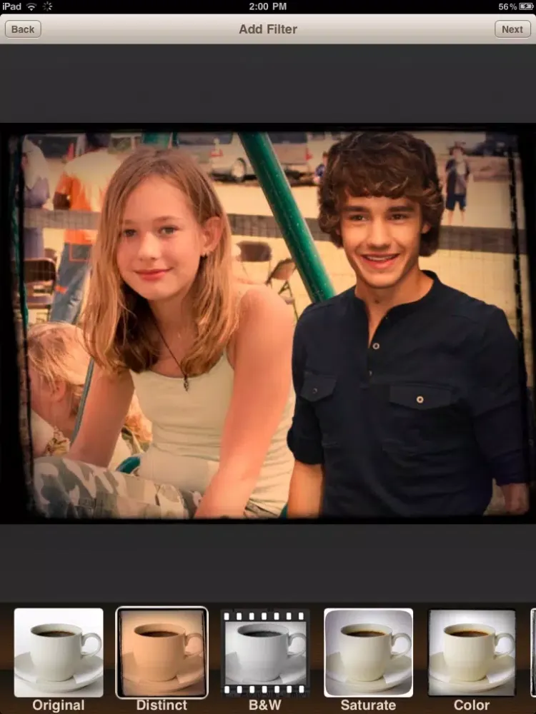 Tangkapan layar Liam Payne. iPad 