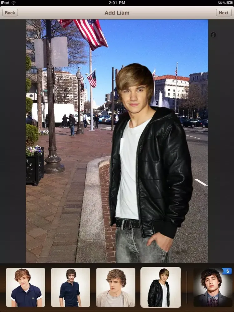 Tangkapan layar Liam Payne. iPad 