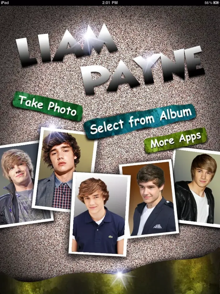 Tangkapan layar Liam Payne. iPad 