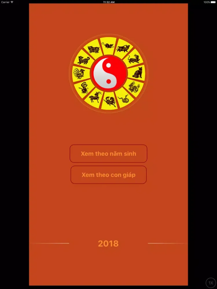 Zrzuty ekranu Tu vi 12 con giap iPad