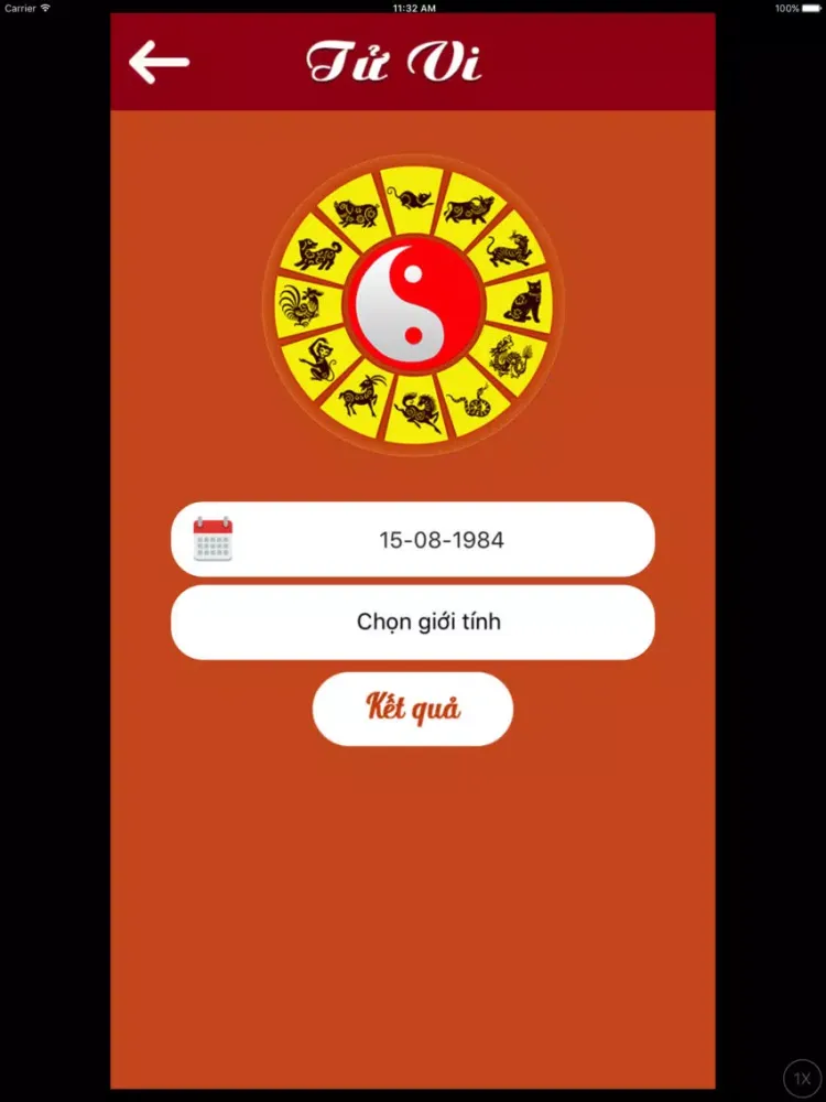 Zrzuty ekranu Tu vi 12 con giap iPad