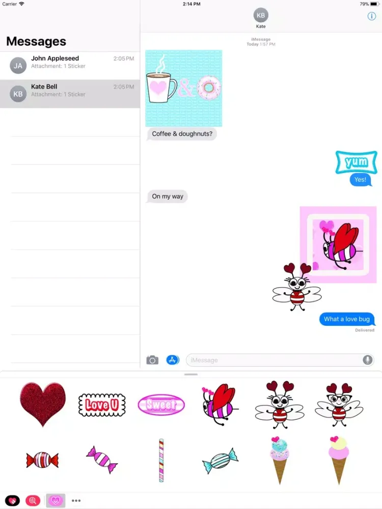 love, hearts and sweets iPad  Screenshots