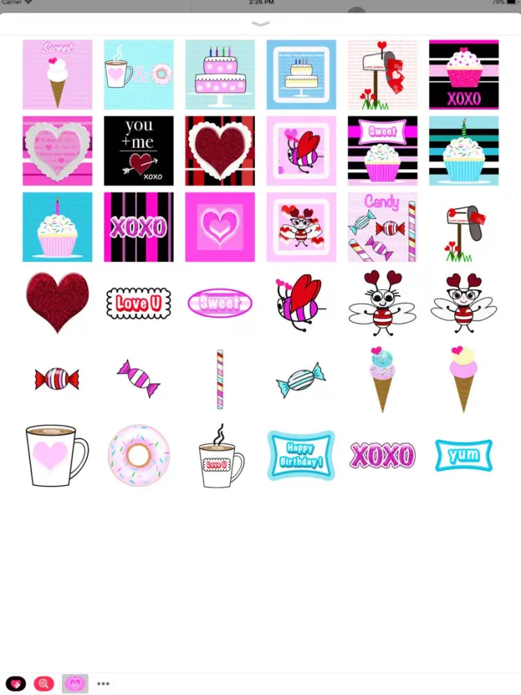 love, hearts and sweets iPad  Screenshots
