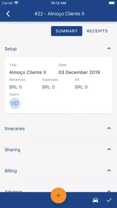 Toodo - Despesas e Viagens Screenshots