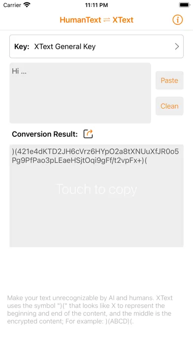 Zrzuty ekranu XText Pro: Offline Encrypt