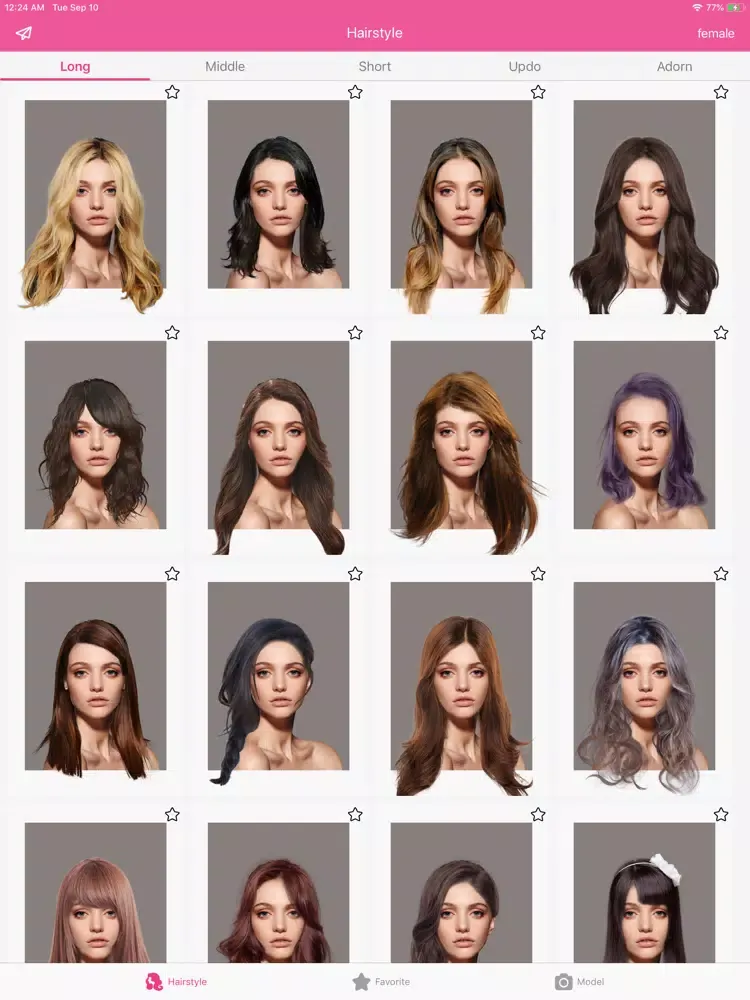 تصاویر Hairstyle Try On & Hair Salon iPad 