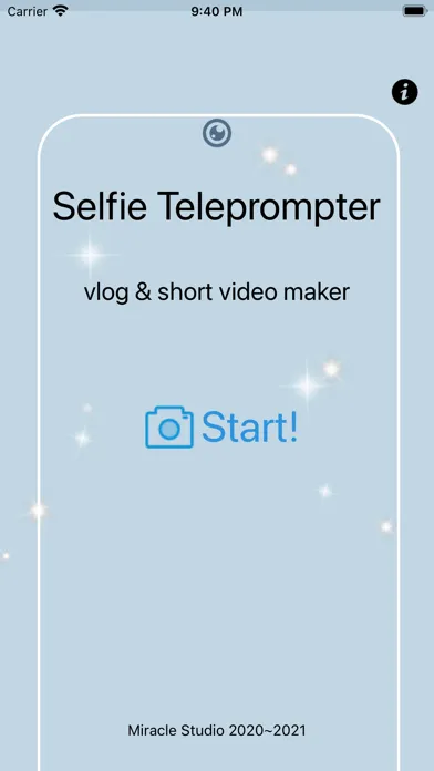 Selfie Teleprompter Screenshots