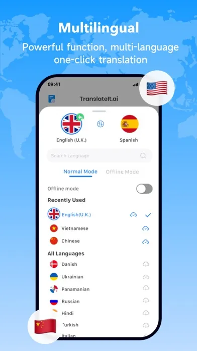 Captures d'écran de TranslateIt.ai Voice Translate