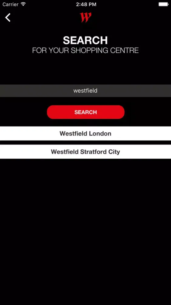 Westfield Retailer Intranet スクリーンショット