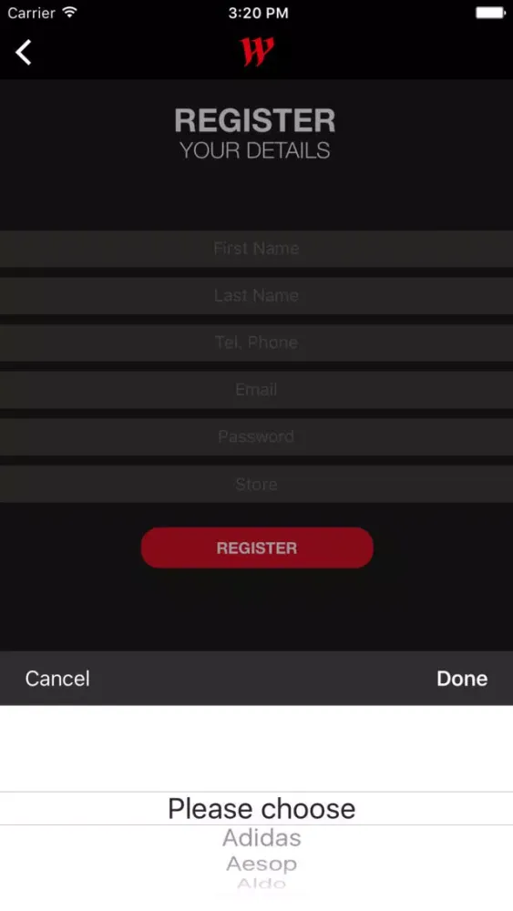 Westfield Retailer Intranet スクリーンショット