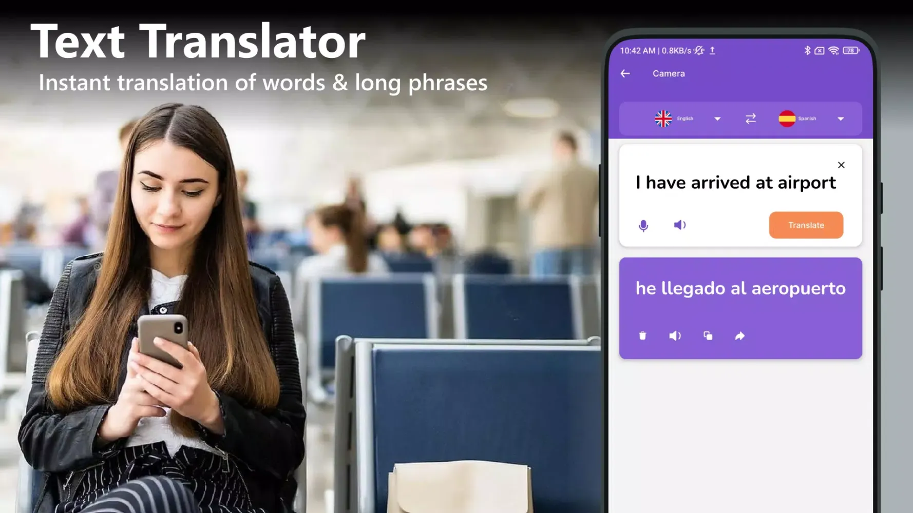 Speak and Translate app Screenshots