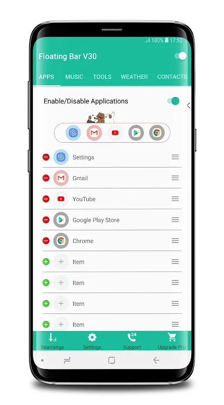 Floating Bar V30 Screenshots