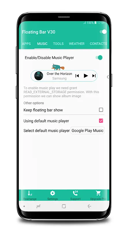 Floating Bar V30 Screenshots