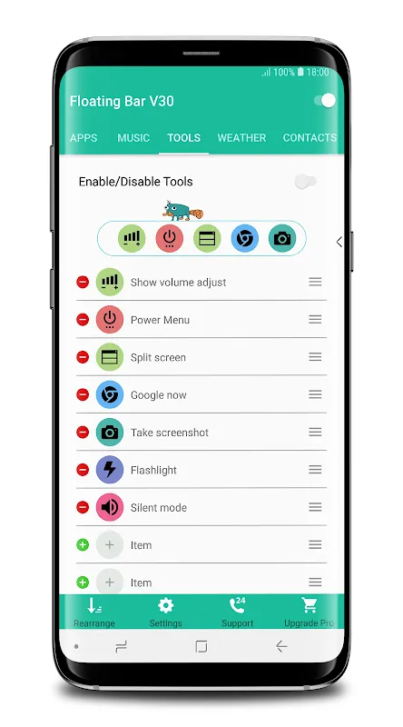 Floating Bar V30 Screenshots