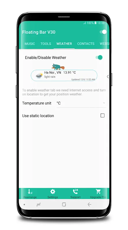 Floating Bar V30 Screenshots