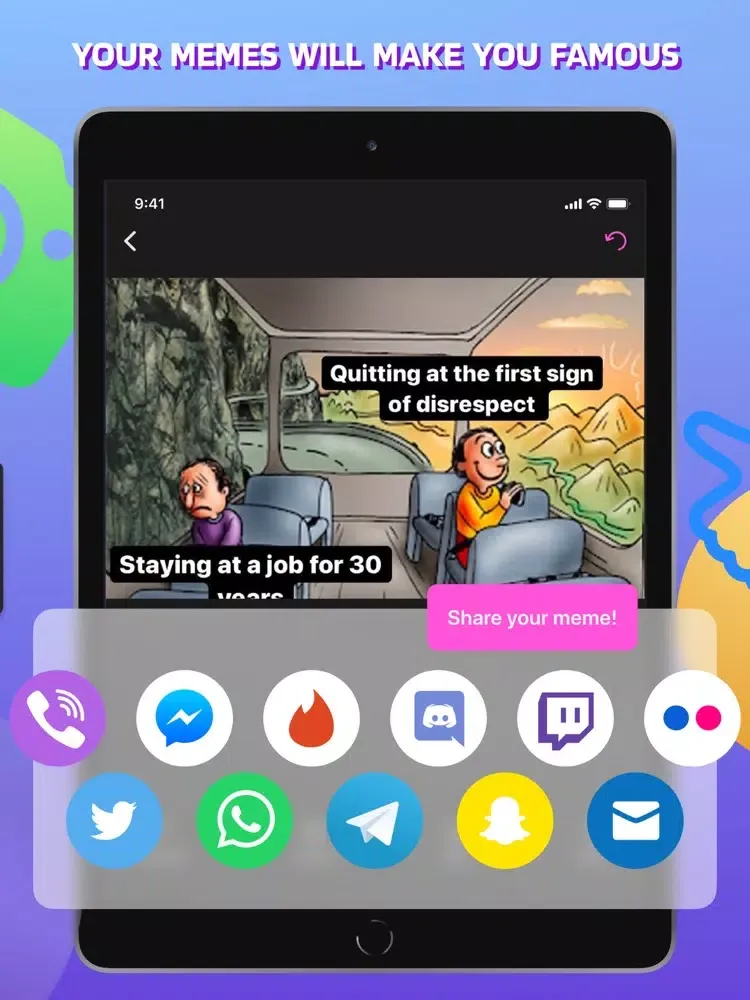 Tangkapan skrin Meme Maker : Fun Generator app iPad 