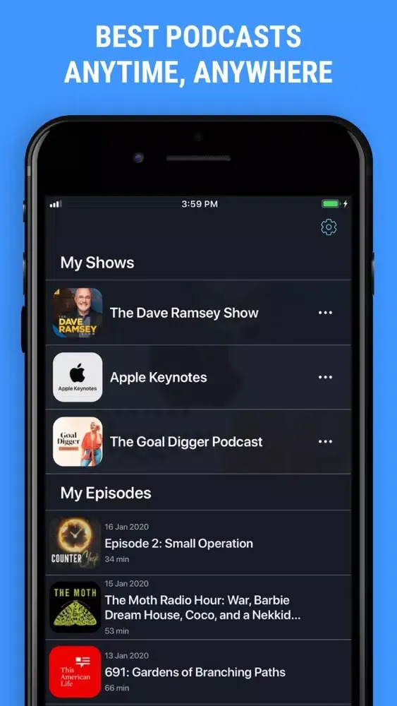 Podcast Tuner: Your Playlists应用截图