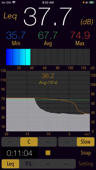 Ảnh chụp màn hình của Sound Level Analyzer PRO